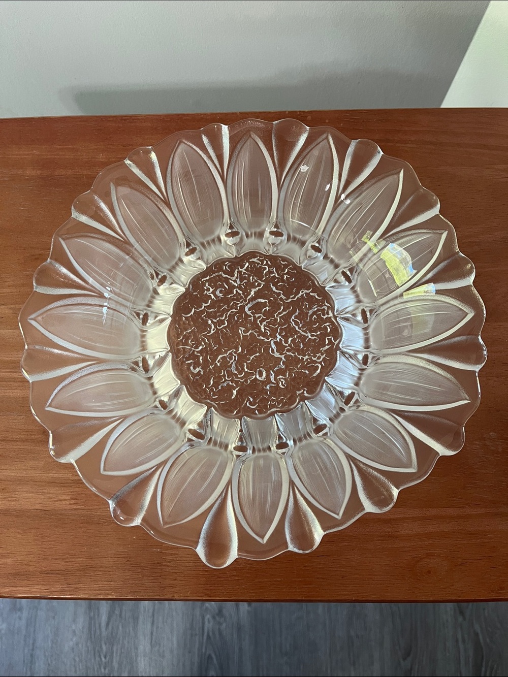 Vintage Mikasa Sunflower Frost Crystal Bowl - Made in Germany